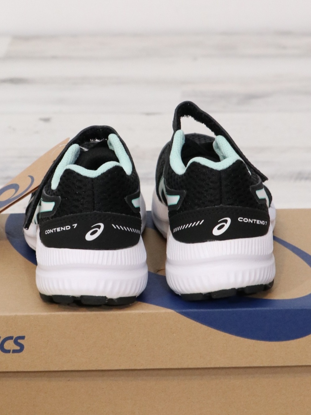 Asics Kids - Contend PS (Pre School) Size K 11 in Black/Fresh Ice New in box - Picture 6 of 10